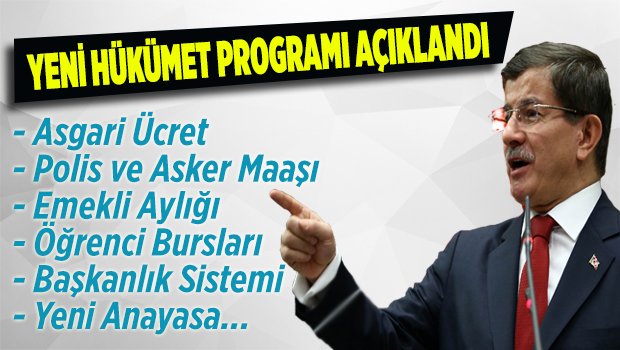 Başbakan Ahmet Davutoğlu, 64. hükümet programını açıkladı