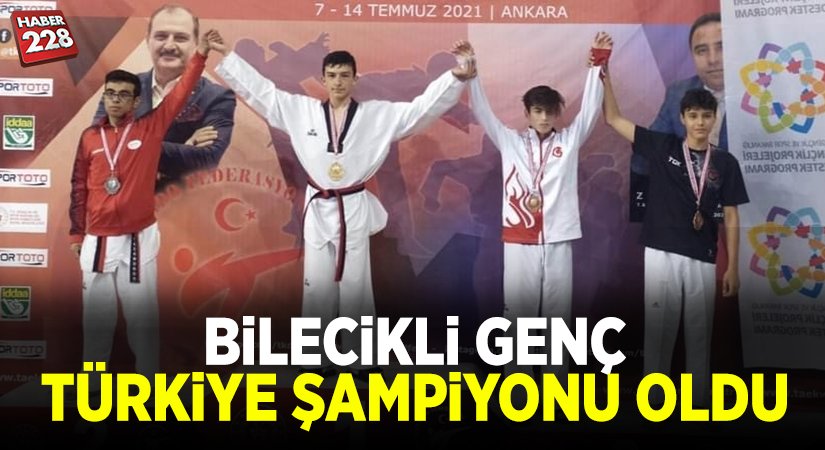 Bilecikli genç taekwondocu Türkiye şampiyonu oldu
