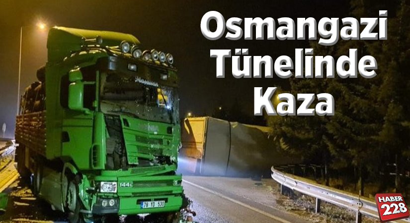 Osmangazi Tünelinde kaza