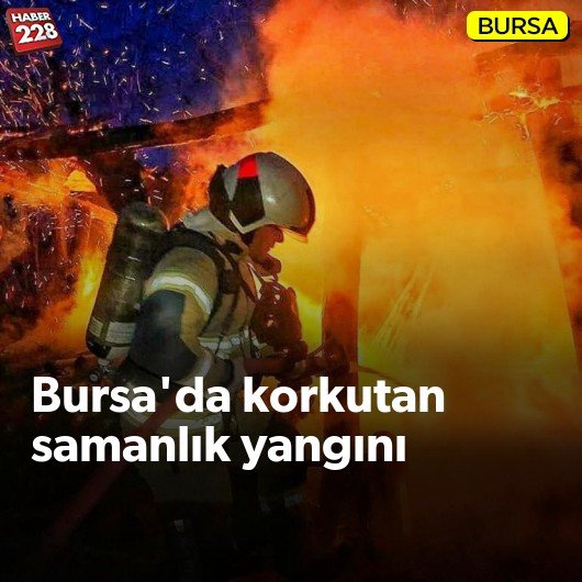 Bursa’da korkutan samanlık yangını