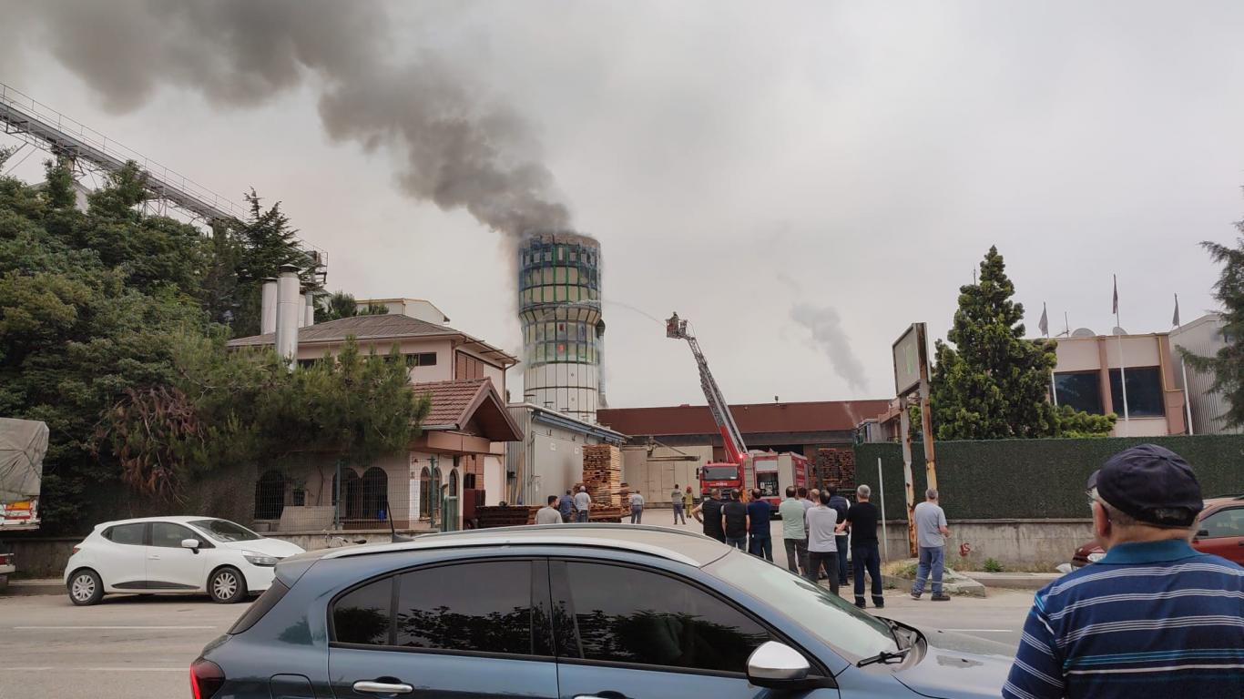 Bursa’da orman ürünleri fabrikasında çıkan yangın söndürüldü
